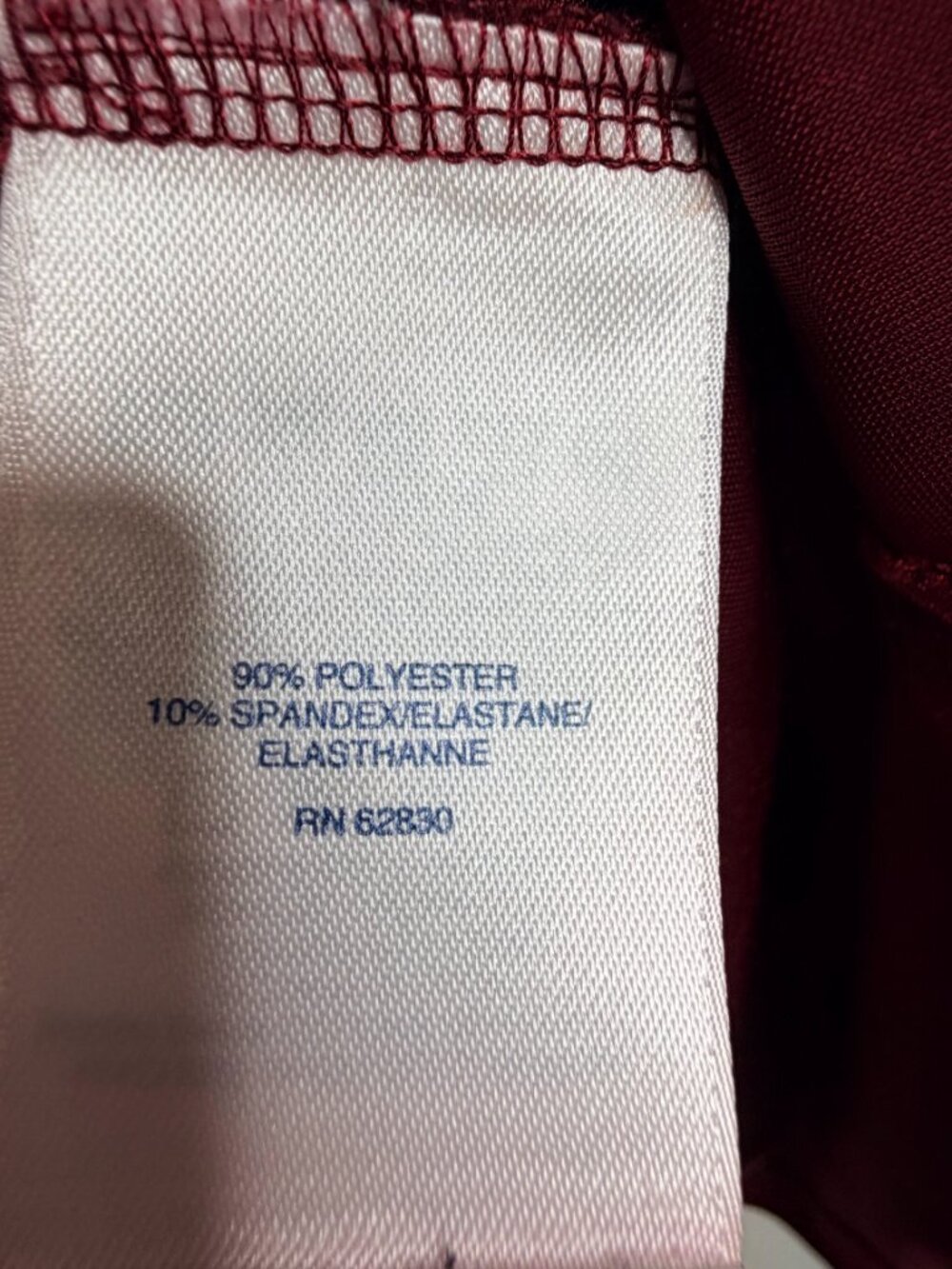 2/$30 Lands' End Velvet V-Neck Top 3/4 Sleeve Rich Burgundy Large #A4398 - Picture 9 of 10